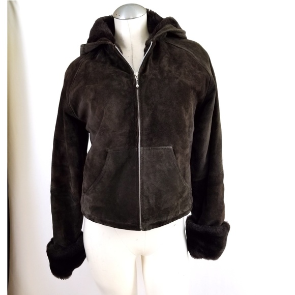 Wilsons Leather Jackets & Blazers - Wilson's Maxima Size M Suede Jacket Faux Fur Trim